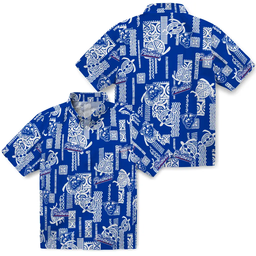 Georgia State Panthers Hawaiian Shirt - Turtle Lines georgia state panthers turtle lines blue hawaiian shirts high quality