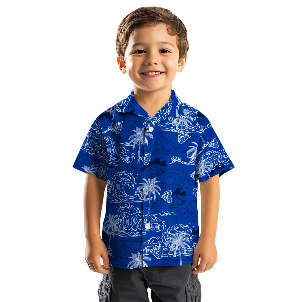 Georgia State Panthers Hawaiian Shirt - Wave Palm georgia state panthers wave palm blue hawaiian shirts top rated