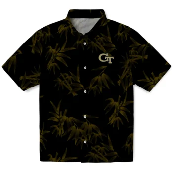georgia tech yellow jackets bamboo branches gold black hawaiian shirts best selling