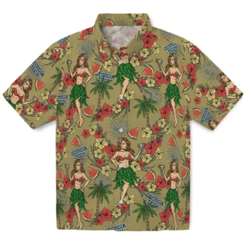 georgia tech yellow jackets hawaiian girls design gold hawaiian shirts best selling