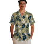 Georgia Tech Yellow Jackets Hawaiian Shirt – Hibiscus Flower Design