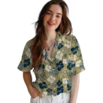 Georgia Tech Yellow Jackets Hawaiian Shirt – Hibiscus Flower Design