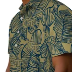 Georgia Tech Yellow Jackets Hawaiian Shirt – Leaf Outline