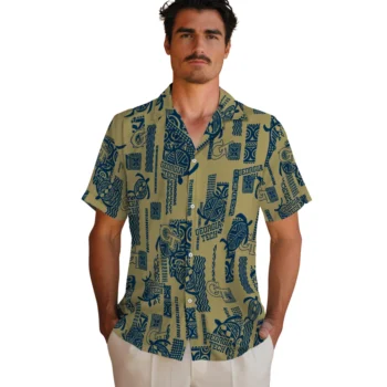 georgia tech yellow jackets turtle lines gold hawaiian shirts fashion forward