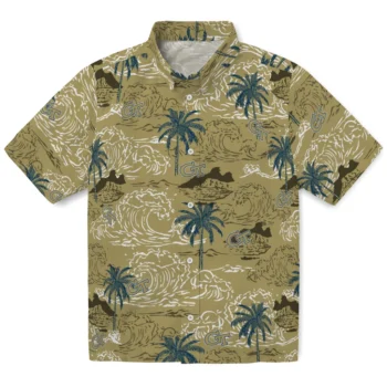 georgia tech yellow jackets wave palm gold hawaiian shirts best selling