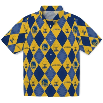 golden state warriors balloon plaid blue hawaiian shirts best selling