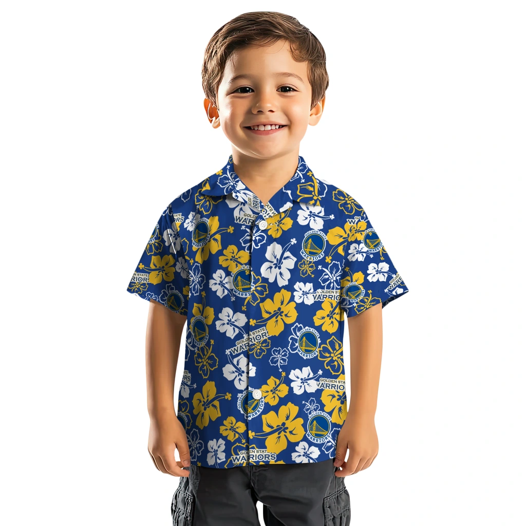 Golden State Warriors Hawaiian Shirt - Hibiscus Flower Design golden state warriors hibiscus bloom blue hawaiian shirts top rated