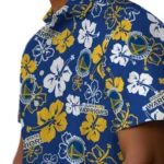 Golden State Warriors Hawaiian Shirt – Hibiscus Flower Design