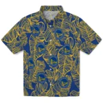 Golden State Warriors Hawaiian Shirt – Leaf Outline