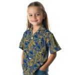 Golden State Warriors Hawaiian Shirt – Leaf Outline