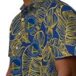 Golden State Warriors Hawaiian Shirt – Leaf Outline