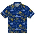 Golden State Warriors Hawaiian Shirt – Palm And Clouds