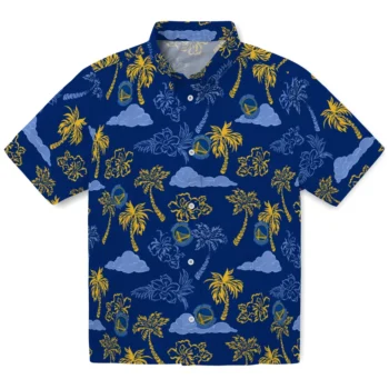 golden state warriors palm and clouds blue hawaiian shirts best selling