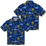 Golden State Warriors Hawaiian Shirt – Palm And Clouds