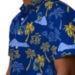 Golden State Warriors Hawaiian Shirt – Palm And Clouds