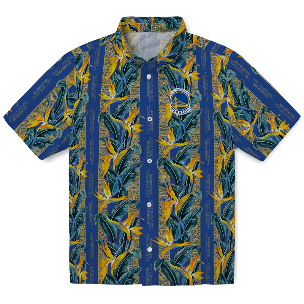 Golden State Warriors Hawaiian Shirt - Paradise Vines golden state warriors paradise vines blue hawaiian shirts best selling