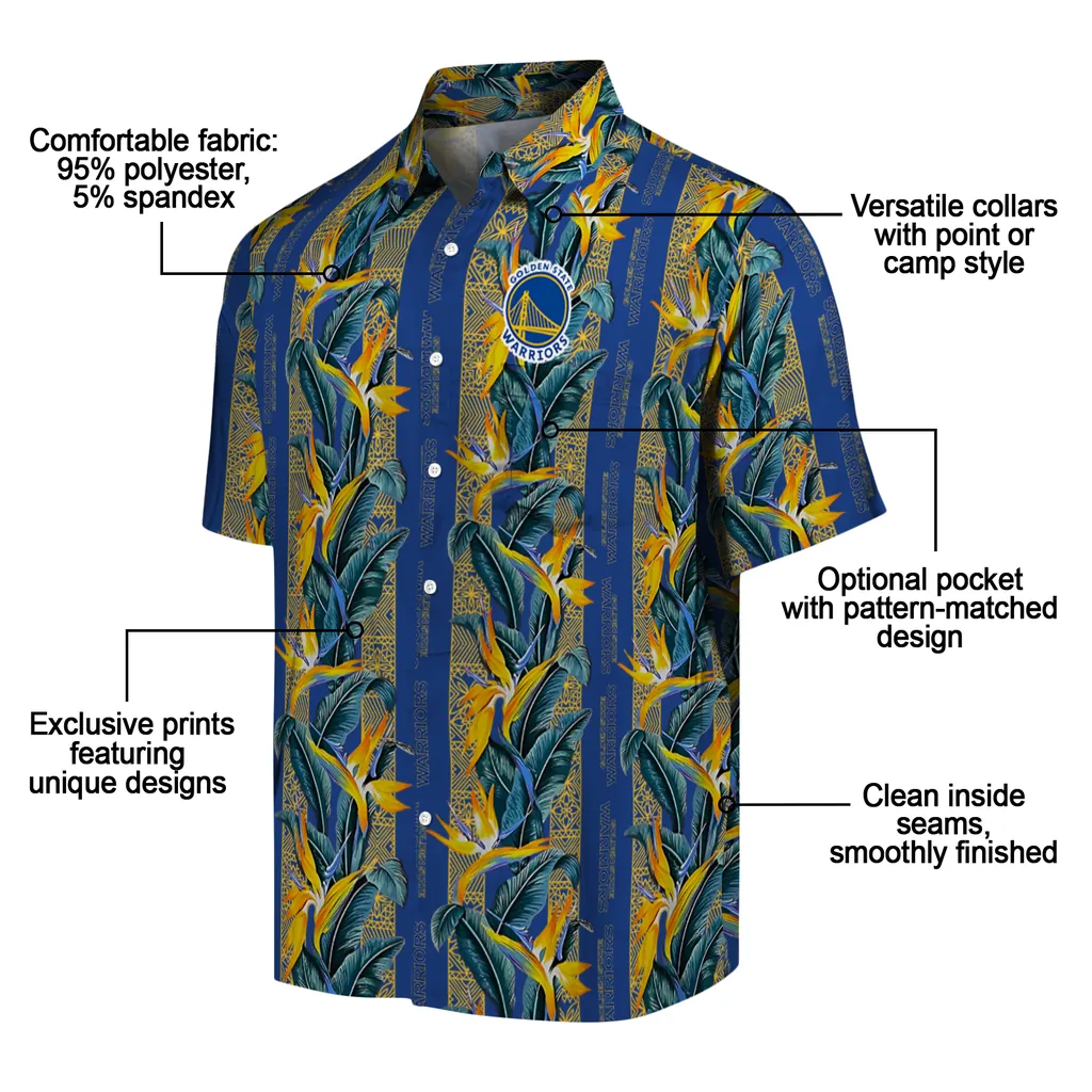 Golden State Warriors Hawaiian Shirt - Paradise Vines golden state warriors paradise vines blue hawaiian shirts new arrival
