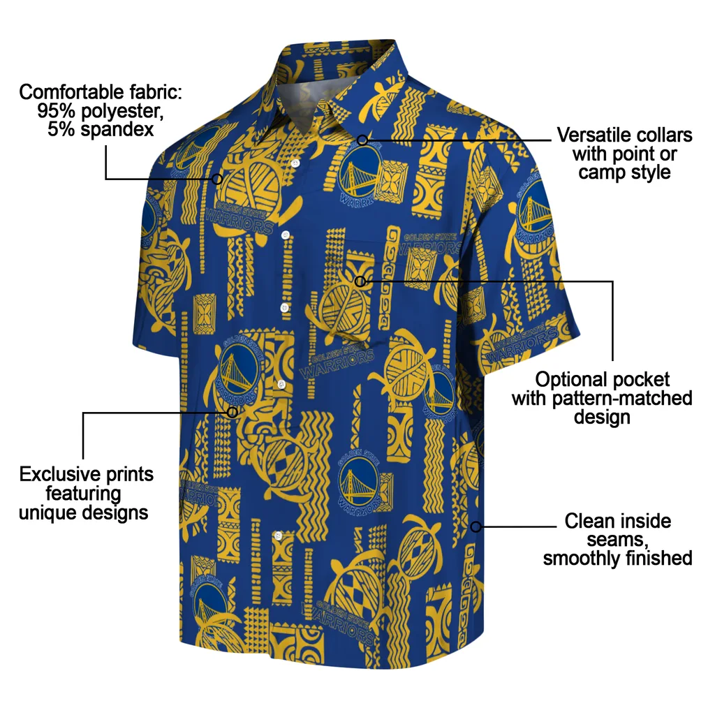 Golden State Warriors Hawaiian Shirt - Turtle Lines golden state warriors turtle lines blue hawaiian shirts new arrival