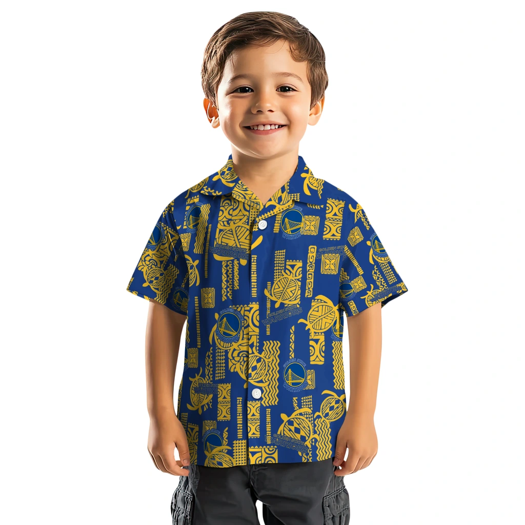 Golden State Warriors Hawaiian Shirt - Turtle Lines golden state warriors turtle lines blue hawaiian shirts top rated