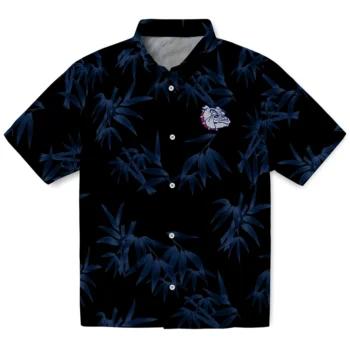 gonzaga bulldogs bamboo branches blue black hawaiian shirts best selling