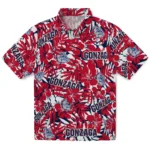 Gonzaga Bulldogs Hawaiian Shirt – Hibiscus Overlay
