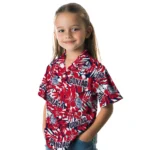 Gonzaga Bulldogs Hawaiian Shirt – Hibiscus Overlay