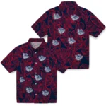Gonzaga Bulldogs Hawaiian Shirt – Leaf Outline