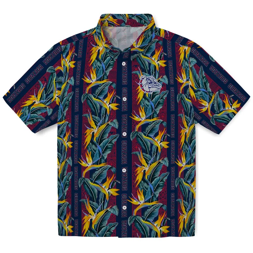 Gonzaga Bulldogs Hawaiian Shirt - Paradise Vines gonzaga bulldogs paradise vines blue hawaiian shirts best selling
