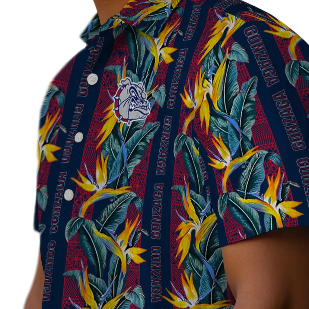 Gonzaga Bulldogs Hawaiian Shirt - Paradise Vines gonzaga bulldogs paradise vines blue hawaiian shirts trendy