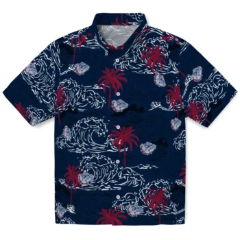 gonzaga bulldogs wave palm blue hawaiian shirts best selling