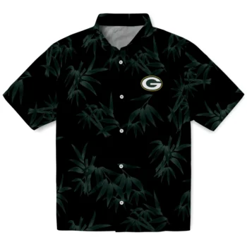 green bay packers bamboo branches green black hawaiian shirts best selling