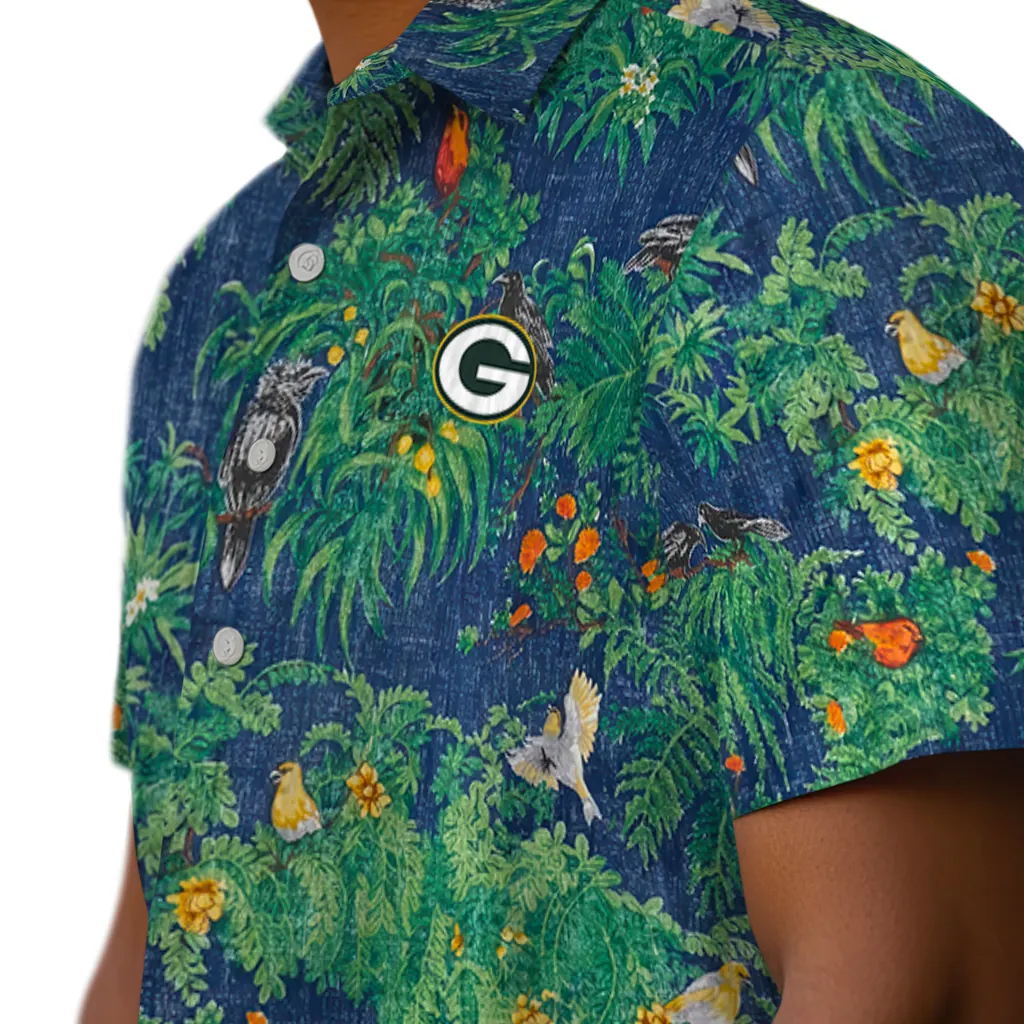 Green Bay Packers Hawaiian Shirt - Bird Canopy green bay packers bird canopy green hawaiian shirts trendy