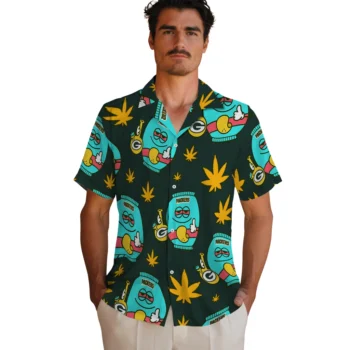 green bay packers bong smile green hawaiian shirts fashion forward
