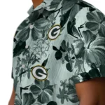 Green Bay Packers Hawaiian Shirt – Hibiscus Arrangement