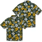 Green Bay Packers Hawaiian Shirt – Hibiscus Flower Design