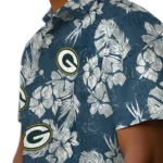 Green Bay Packers Hawaiian Shirt – Hibiscus Flowers