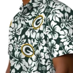 Green Bay Packers Hawaiian Shirt – Hibiscus Motif