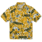Green Bay Packers Hawaiian Shirt – Hibiscus Overlay