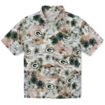 Green Bay Packers Hawaiian Shirt – Hibiscus Seaside