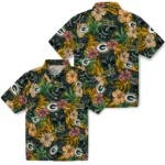 Green Bay Packers Hawaiian Shirt – Hibiscus Tiki Jungle
