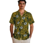 Green Bay Packers Hawaiian Shirt – Leaf Outline