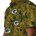 Green Bay Packers Hawaiian Shirt – Leaf Outline