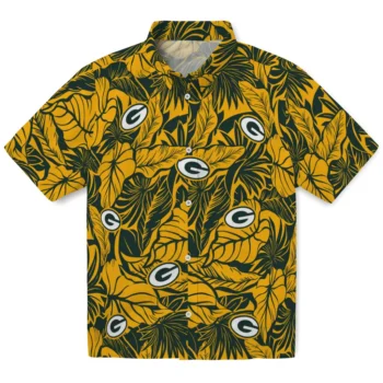 green bay packers monstera layer green hawaiian shirts best selling