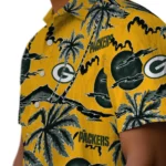 Green Bay Packers Hawaiian Shirt – Palm Sunset