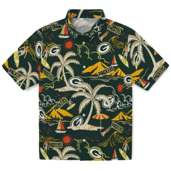 green bay packers palm tree island green hawaiian shirts best selling