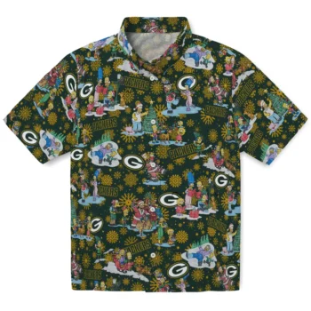 green bay packers simpsons christmas green hawaiian shirts best selling
