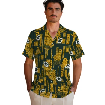 green bay packers turtle lines green hawaiian shirts fashion forward