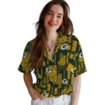 Green Bay Packers Hawaiian Shirt – Turtle Lines