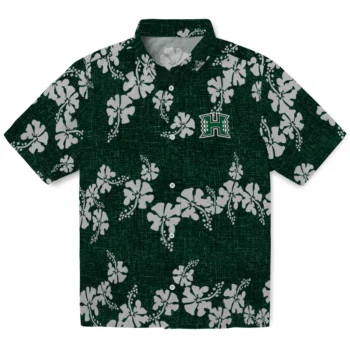 hawaii rainbow warriors hibiscus petals green hawaiian shirts best selling