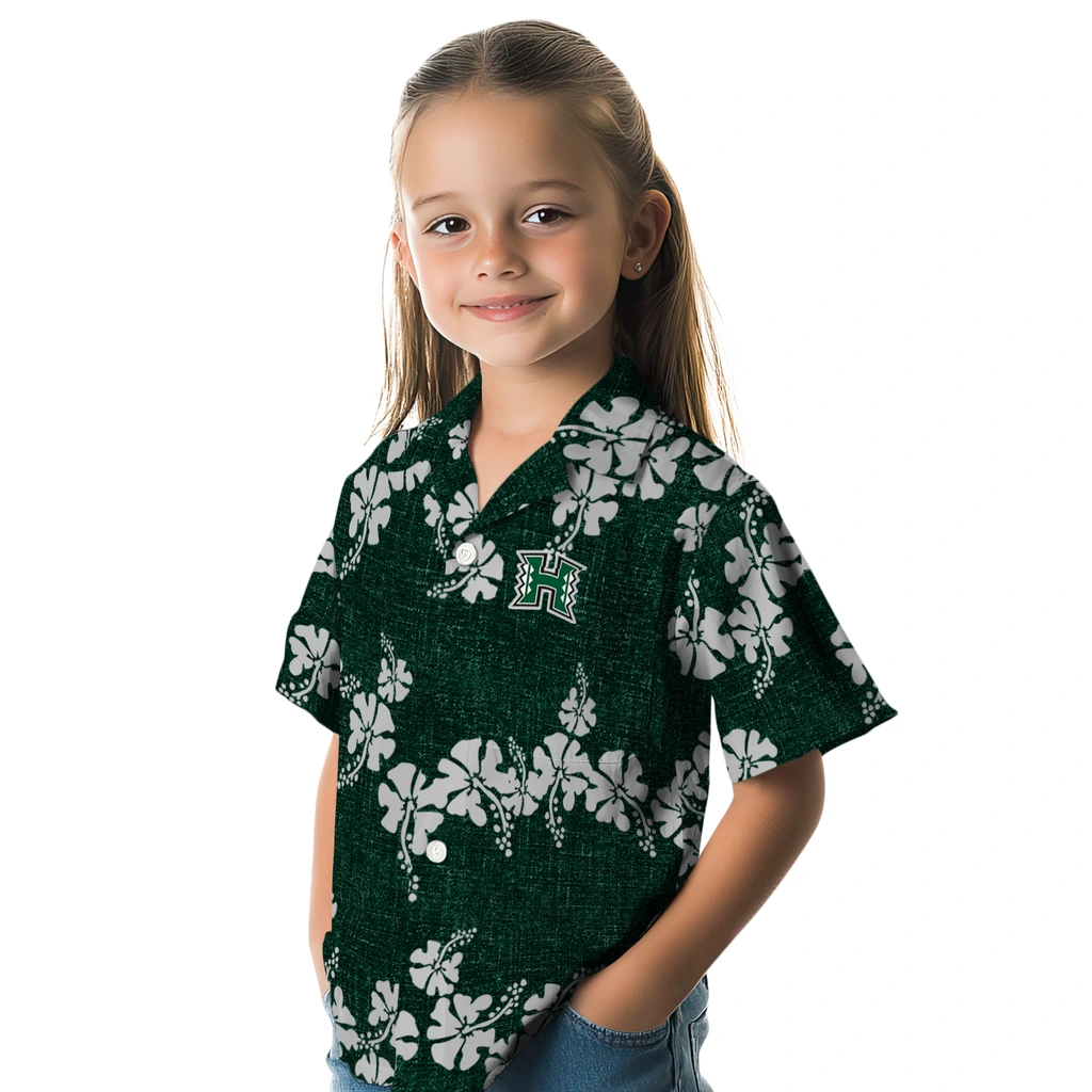 Hawaii Rainbow Warriors Hawaiian Shirt - 50th State Flower hawaii rainbow warriors hibiscus petals green hawaiian shirts premium grade